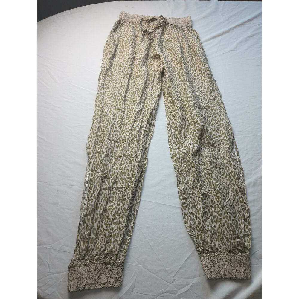 Sea Lustre Cheetah Animal Print‎ Jogger Pants Women Small/Medium Pull on